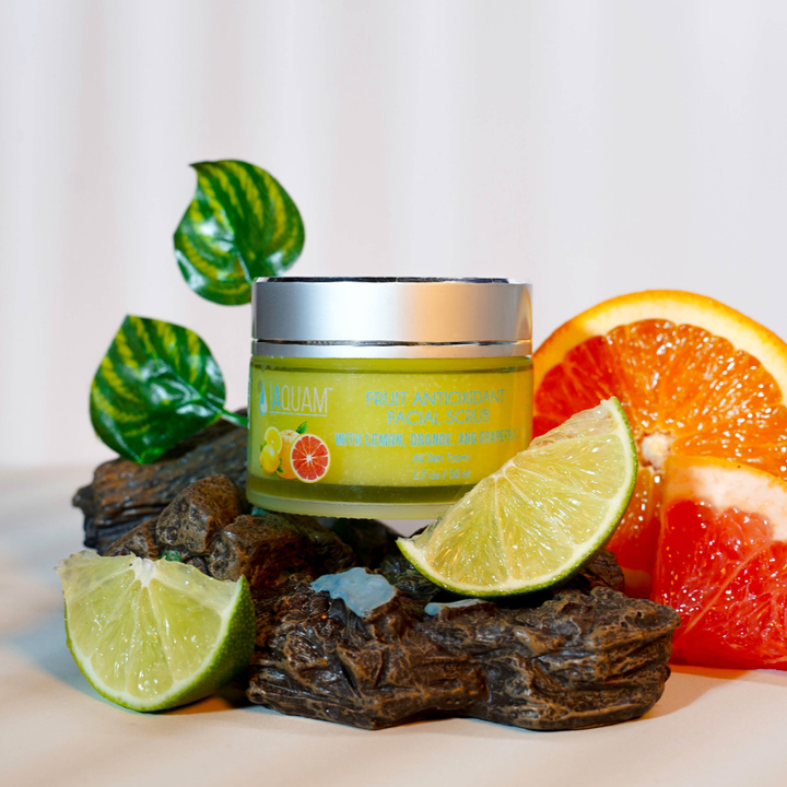 Aquam Fruit Antioxidant Facial Scrub with lemon, orange and grapefruit